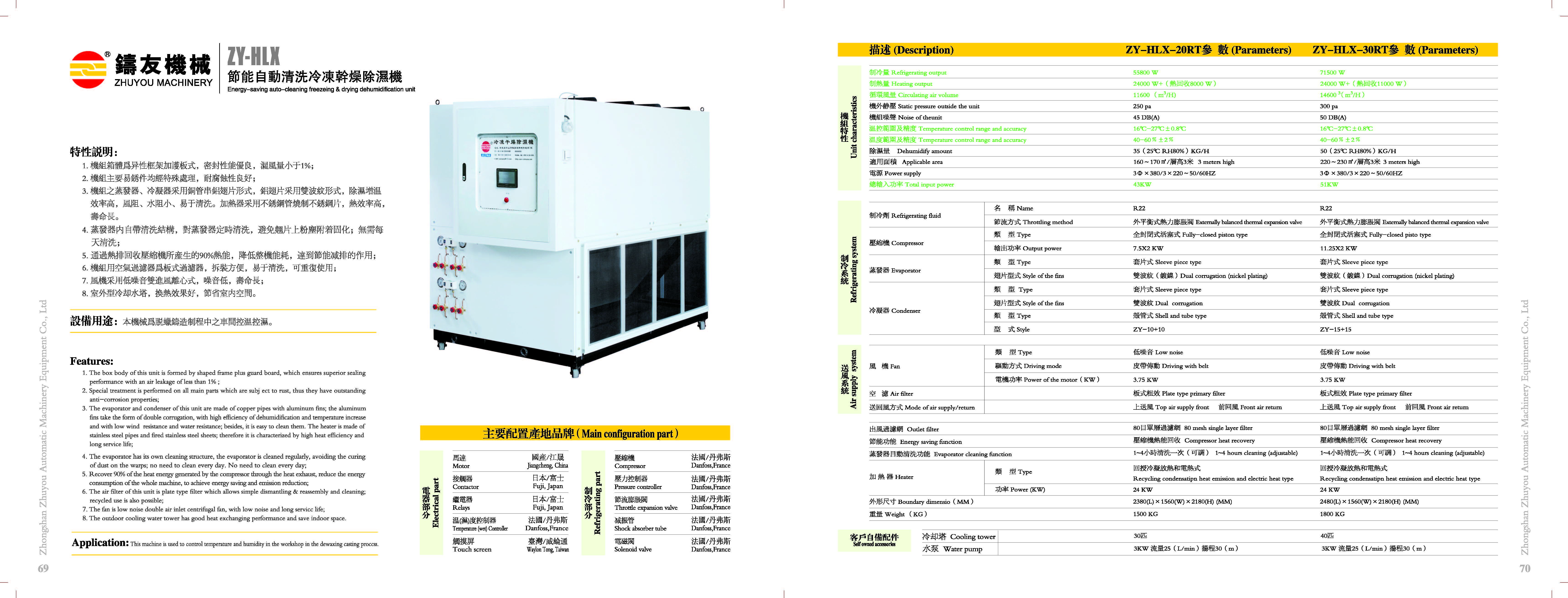 Energy-saving automatic cleaning, freeze-drying and dehumidifier (ZY-HLX) P67-68